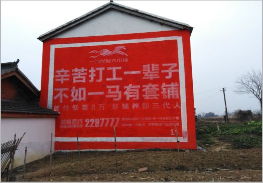 荔浦一马光彩墙体广告