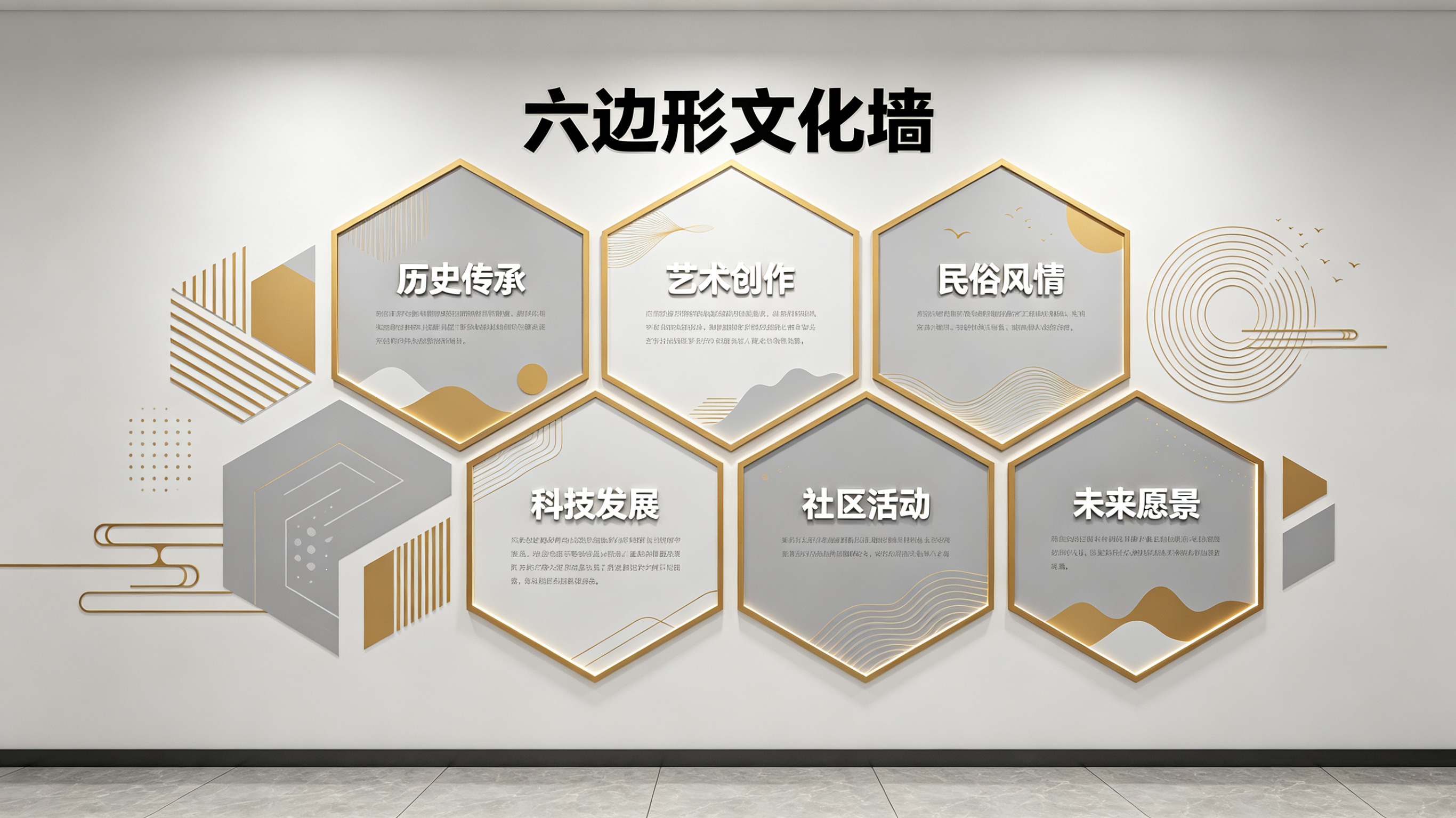 荔浦企业文化墙 | 六边形信息美学